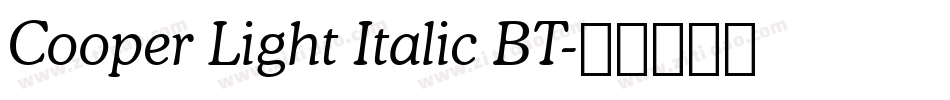Cooper Light Italic BT字体转换